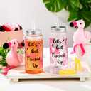24 Pcs Flamingo Plastic Cups with Lids and Straws Flamingo Party Favors Bachelorette Cups 13.5oz Reusable Drinking Tumblers Bulk for Juice Water Coffee Tea Hawaiian Summer Beach Pool Birthday Party