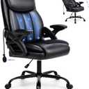 Ylzyxal Office Chair with Airbag Lumbar Support, 90°-160° Reclining Executive Desk Chair for Long Hours Sitting, Adjustable Height & Armrests