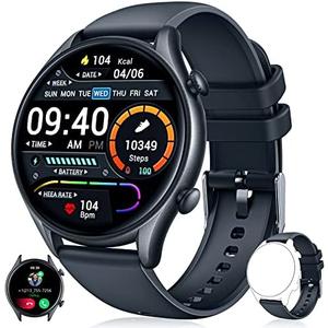 Smart Watch for Men Fitness Tracker: Military Make Answer Call Running Digital Mens Watches Waterproof Smartwatch Android Phone iPhone Samsung Compatible Sleep SpO2 Heart Rate Monitor Step Pedometer