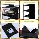 Briwooody 2 Pack XL Cowboy Hat Rack for Closet, 6 Shelf Hanging Hat Organizer for Wide Brim Caps, Dustproof Storage with Cover, Space Saving Closet Organizer for Cowboy Fedora Western Caps