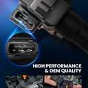 KAX 4-Pack Ignition Coil Pack & Iridium Spark Plugs Kit w/Magnetic Socket for Subaru Impreza 2011-2014 2.5T WRX STI 2015-2018 Forester 2011-2013 2.5T Legacy 2010-2012 2.5T, Replace#UF665, 93893