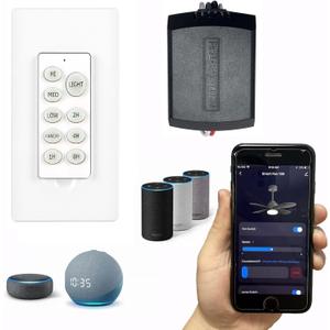 Smart Universal Ceiling Fan Remote Control Kit,DIMMER,No Hub Required, Ceiling Fan Light Timing & Speed Remote, Replace for Hampton,Hunter,Harbor Breeze,Westinghouse,Honeywell, BY08-028-WIFI