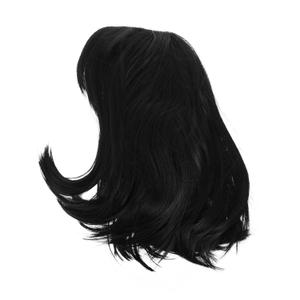 Mikinona Short Straight Black Wigs for Women with Bangs Synthetic Cosplay Costume Wig for Daily Wear and Parties Soft Fiber Quick Application Versatile Style