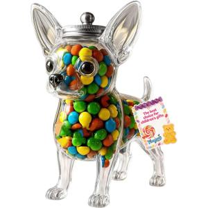Chihuahua Candy Jar, Cute Airtight Dog Snack Container for Cookies, Candy, Coffee Pods, Pet Treat Jar, Cookie Jar with Lid, Large Animal Shaped Food Storage Kitchen Canister, Pet Lovers Gift