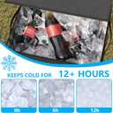 Cooler with Wheels and Handle, 50 Can Rolling Cooler, Portable CollapsibleCooler on Wheels,Leakproof Insulated WheeledCoolers for Beach, Camping, Patio Travel, Outdoor, Ball Fields