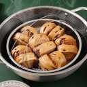 Kichvoe Steamer Basket Stainless Steel,Vegetable Steamer Basket with Handle for Pan and, Pan Steamer Basket Insert, Strainer and Rice Washer Silver, 52Q06K109Q5