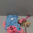 Idepet Female Dog Diapers with Suspender Detachable, 3 Pack Washable Reusable Girl Doggie Diapers Heat Period Cycle Urinary Incontinence Training XL