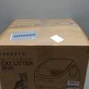 Thereye Self Cleaning Cat Litter Box, Open-Top Automatic Litter Box with APP Control, Safety Sensor and 10L Large Waste Bin, Smart Kitty Litter Boxes with Trash Bags and Mat for Multiple Cats