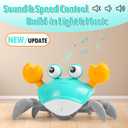 Hirger Crawling Crab Baby Toy, Dancing Walking Crab Tummy Time Toys for Infant 3-12 Month, Toddler Toys for 1 2 3 Year Old Birthday Gift