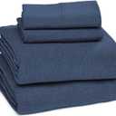 Sleepdown Jersey Sheet Set - Denim, Queen (4 Piece)