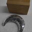 Cabilock Silver Mirror Disco Ball Moon Ornament, Retro Reflective Glass Hanging Decoration, Moon Wall Pendant Photo Props Home Decor for Bar, Party, Wedding, Dance, Events