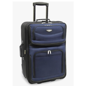 Travel Select Amsterdam Expandable Rolling Upright Luggage, Navy, Checked-Medium 25-Inch