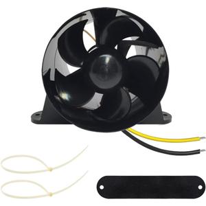 Pactrade Marine Turbo In-Line Blower Fan - 4 Inch Inline Fan (Black/White) - 200 CFM, 12V DC - Compact, Waterproof Bilge Blower for Boats, RVs, Off-Grid, Limited-Space Systems