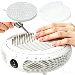 Nail Dust Collector, 3800RPM Nail Vacuum Dust Collector, Professional Nail Tech Dust Collector for Manicure & Acrylic Nails, Nail Fan Dust Collector, Dust Extractor with Replaceable Filter