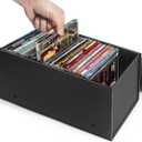 CD Storage Box, CD Holder Store 30 Jewel Cases, Disc Holder Media Storage Organizer