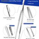 JETKONG 18 Inch (45cm) Extra Long Barbecue Tongs, Heavy Duty Giant Tweezer Tongs for Grilling and BBQ, Set of 2 (Point Tips)