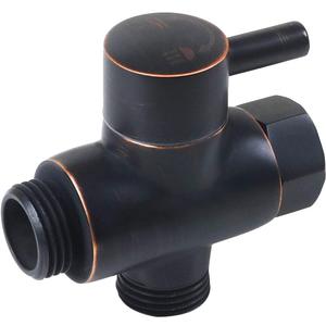 Brass Shower Arm Diverter Valve for Hand Held Showerhead and Fixed Spray Head,G 1/2 3-Way Bathroom Universal Shower System Replacement Part (Oil-Rubbed Bronze)