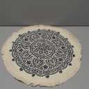 20 inch Round Placemat with Tassels for Dinning Table, Mandala Placemat Washable Heat Resistant Boho Dinning Table Mat for Kitchen Tea Table (02)