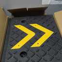 Rubber Curb Ramp, 6" Rise Height 2 Pack, Heavy-Duty 11000 lbs/5 T Capacity Threshold Ramps for Sidewalks, 17.13" L x 13" W Driveway Curb ramps with Deepened Anti-Slip Texture for Cars