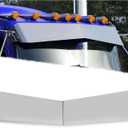 ALMULOO Drop Visor 13" x 10"for Peterbilt 377 378 379 335 386 388 389 Flat Top & Ultra Cab, 304 Stainless Steel Sun Shade Visor