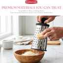 Rubbermaid Stainless Steel Cheese Grater - 9.5" Oval Handheld Box Grater with EZ Grip Handle - Multi-Surface Food & Cheese Shredder | Zester & Graters for Kitchen - Dishwasher Safe, Black