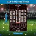 2026 World Cup Bracket Poster black 57 x 87 Inches Wall Soccer Game Tracker Map for Watch Party Bar Home Decor