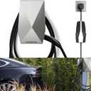Upgraded Aluminum Charging Cable Holder with Chassis Bracket Compatible with Tesla Cybertruck Model 3 Model Y Model X Model S Charger Cable Organizer Accessories for Wall Connector,Improved Slot