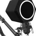 Microphone Wind Shield Pop Filter Isolation Ball, Acoustic for Record Studios Mic, Sound-Absorbing Foam Five-sided Seal Design to Effectively Reduces Noise and Reflections, black