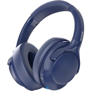 Bluetooth 5.3 Headphones Over Ear 68H Playtime 6 EQ Wireless Headset with Microphone HiFi Stereo Foldable Lightweight Deep Bass for Travel Home Office Cellphone Blue