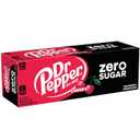Dr Pepper Cherry Zero Sugar Soda, 12 fl oz cans, 12 pack (EXP 07/18/26)