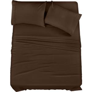 Utopia Bedding King Bed Sheets Set - 4 Piece Bedding - Brushed Microfiber - Shrinkage and Fade Resistant - Easy Care (King, Brown)