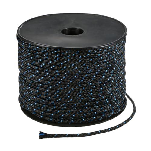 M METERXITY Recoil Starter Rope Pull Cord 4.5mm 100m Pull Starter Rope Nylon Pull Cord Pull Starter Rope for Mower/Chainsaw/Trimmer/Brush Cutter [Black Blue]