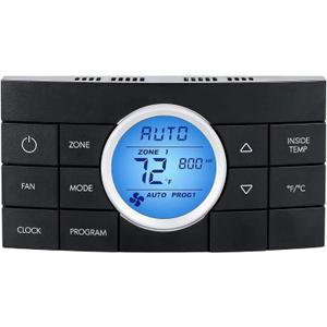 Black 3314082.000 RV Thermostat Multi-Zone Comfort Control Center 2, 10-Button Compatible with Dometic Air Conditioner Series 579, 595, 600, 6308, 520, 6218XX, 6318XX, 6418XX, 6518XX, 457915, 459516