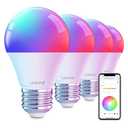 Linkind Smart Light Bulbs, Smart Bulb That Work with Alexa & Google Home, LED Light Bulbs Color Changing, 104 Preset Scene, Music Sync, A19 E26 2.4GHz RGBTW WiFi Bluetooth Light Bulb 60W, 800LM, 5Pack