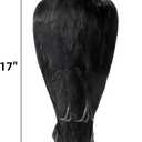 Noamus 17 Inches Realistic Hanging Dead Crow, Lifesize Extra Large Black Feathered Crow, Fake Decoy Raven for Garden Halloween Decorations Birds, Artificial Handmade, Model, Party Props