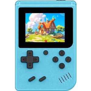 Retro Handheld Games Console Built-in 400 Video Games, Portable Handheld Emulator with 3.0 Inch Screen, Mini Travel Retro Gaming Console (Blue)