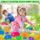 Jumlys 30 Pack Prefilled Easter Eggs with Toys, Mix 4 Sizes Surprise Plastic Easter Eggs with Toys Inside, Perfect for Easter Egg Hunt , Basket Stuffers and Party Favors