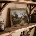 Vintage Countryside Landscape Wall Art(Landscape Wall Art, 16x24in, Framed)