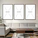 Large Neutral Abstract Wall Art Set of 3 Framed Canvas Prints, 24x36 Inch Modern Beige Black Abstract Paintings with Gold Accents, Minimalist Wall Decor for Living Room Bedroom Dining Room, Metal Frame Ready to Hang