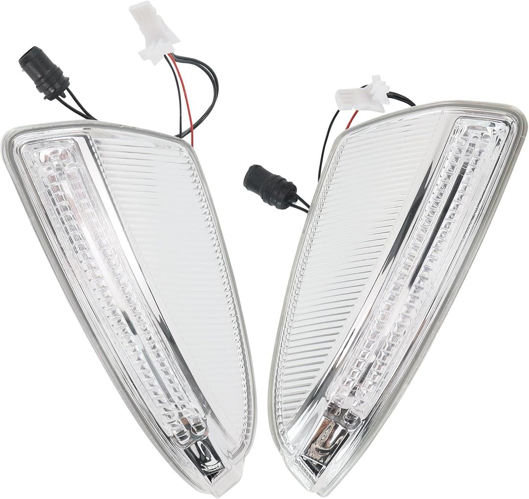 MUNIK 2005-2012 Auxiliary Turn Signal Light Reversing Mirror Light L+R For Mercedes-Benz gl,m class x164 w164 gl350 gl450 gl550 2006-2012 ml300 ml350 ml500 ml63 Replacement # 1649061300,1649061400