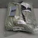 H.VERSAILTEX Sage Bathroom Rugs, Bath Mat Set of 2 Extra Thick Chenille Striped Pattern Shaggy Bath Rugs for Bath Room, Non Skid Bath Mats for Bathroom Floor (32 x 20 Plus 24 x 17 - Inches)