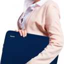Laptop Case 14 inch, Shockproof Protective Computer Cover Flip Case Briefcase Carrying Bag Compatible with 14" HP, Lenovo, Asus, Acer, Notebook, Chromebook Computer, Blue