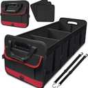 Car Trunk Organizer,Heavy Duty Collapsible 95 L Capacity Car Trunk Storage Organizer,Multi-Compartment Pockets, Adjustable Straps - Ideal for Travel, Camping, Shopping,Perfect for SUV, Truck, Sedan