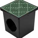 NDS 1212 Square Catch Basin Drain Grate, Diamond Design, Fits 12-Inch Catch Basin Drain, Risers and Low Profile Adapter, 12-Inch, Plastic, Green