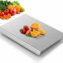 Titanium Cutting Boards for Kitchen, Non-Toxic Pure Titanium Chopping & Kneading Board with Cutting Mat, Dishwasher Safe for Meat, Fruit, Vegetables & Bread,20 * 16