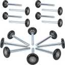 16 Pack Black 2" Nylon Garage Door Rollers, Quiet and Smooth Garage Door Wheels Replacement, High Load, 6200-2RS Double Seals Precision Bearings, 4" Carbon Steel Stem