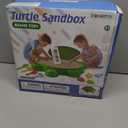 Turtle Sandbox with Lid & Beach Toys Set, 38" Kids Sandbox for Toddlers 3-8, Indoor Outdoor Sensory Play Sand Box with Cover, Summer Gift for Ages 3-8