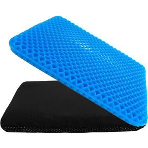 Gel Seat Cushion for Long Sitting,(18.9"x17") Thickened Gel Cushions for Pressure Relief, Soft & Breathable Honeycomb Cushion, Breathable Honeycomb Seat Cushions for Office Chairs