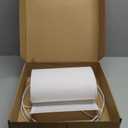 White Lamp shade, Drum Lamp Shade for Table Lamps Floor Lamp, 13" Top X 13" Bottom X 10" High White Large Line Fabric Lamp Shade, Easy Assembly Replacement Lampshade