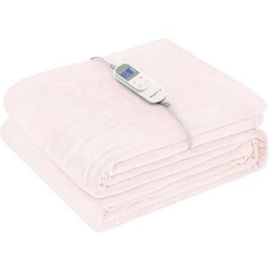 Wapaneus Foot Pocket Heated Blanket Electric Throw with 10 Heating Levels and 4 Timer Settings 4 Hours Auto Shut Off, Flannel Fast-Heating Heated Throw 50" x 60", Machine Washable, Pink